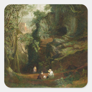 Sticker Carré Paysage près de Clifton, c.1822-23 (huile sur toil