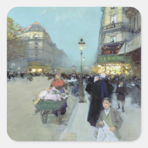 Sticker Carré Paysage urbain