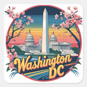 Sticker Carré Paysage urbain de Washington D.C.