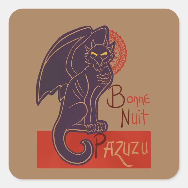 Sticker Carré Pazuzu (Devant)