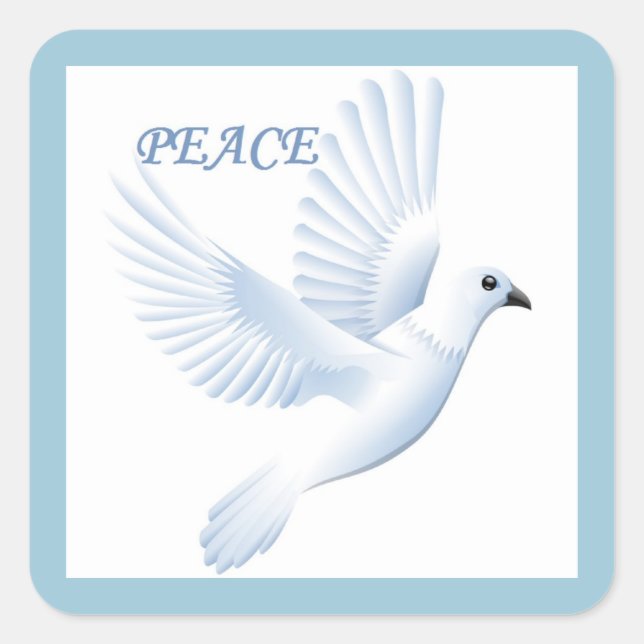 STICKER CARRÉ PEACE DOVE (Devant)