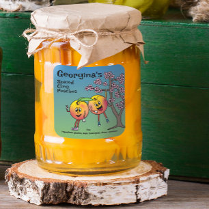 Sticker Carré Peach Pals Drôle Cartoon Jam Pie et plus