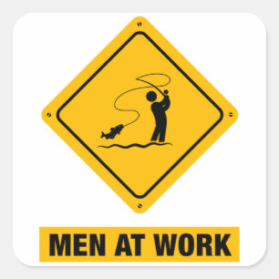 Sticker Carré Pêche à la mouche