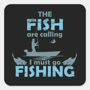 Sticker Carré Pêche amusante