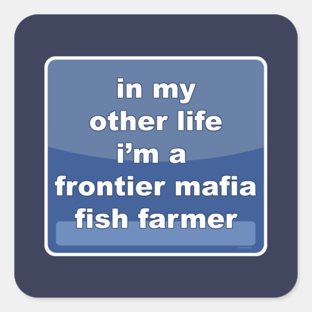 Sticker Carré Pêcheur Mafia Frontier (Devant)