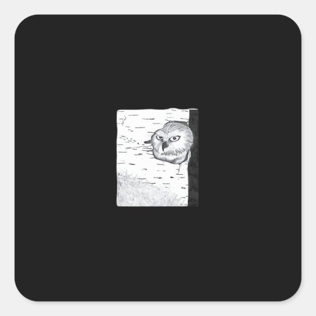 Sticker Carré Peekaboo Cute Basic (Devant)