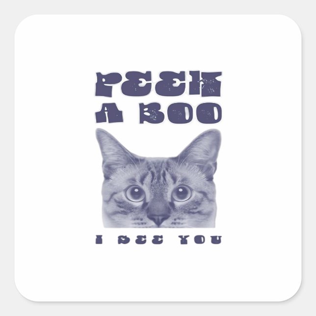 Sticker Carré Peekaboo - Sloth Halloween Surprise (Devant)