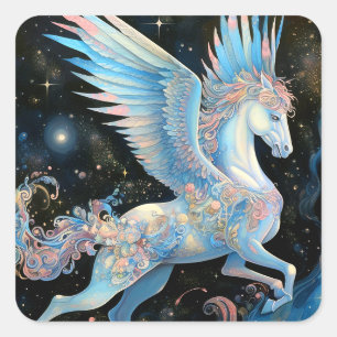 Sticker Carré Pegasus Imaginaire Art