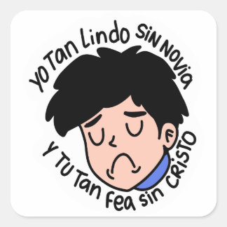 Sticker Carré Pegatina Ádam yo tan lindo sin novia Edificaturas 