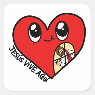 Sticker Carré Pegatina Jesús vive aquí Edificaturas 