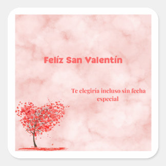 Sticker Carré Pegatina San Valentin