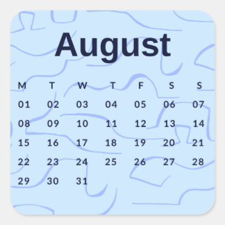 Sticker Carré Pegatinas mes del año - August (S'K) *2022