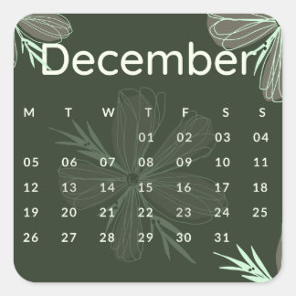 Sticker Carré Pegatinas mes del año - December (S'L) *2022