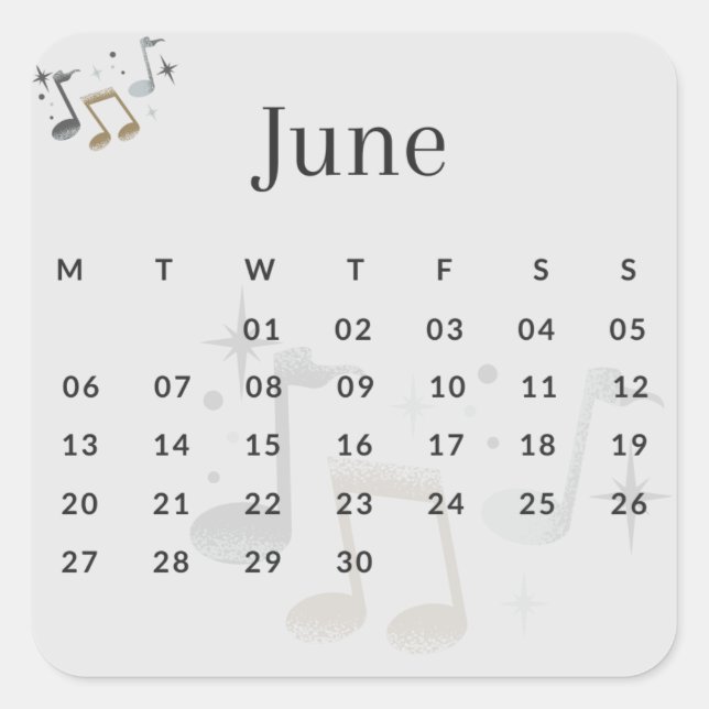 Sticker Carré Pegatinas mes del año - June (S'I) *2022 (Devant)