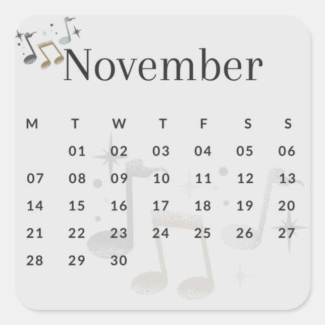Sticker Carré Pegatinas mes del año - November (S'I) *2022 (Devant)