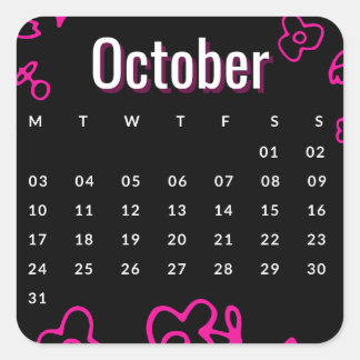 Sticker Carré Pegatinas mes del año - October (S'D)