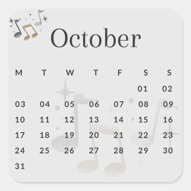 Sticker Carré Pegatinas mes del año - October (S'I) *2022 (Devant)