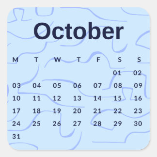 Sticker Carré Pegatinas mes del año - October (S'K) *2022