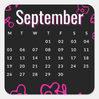 Sticker Carré Pegatinas mes del año - September (S'D)