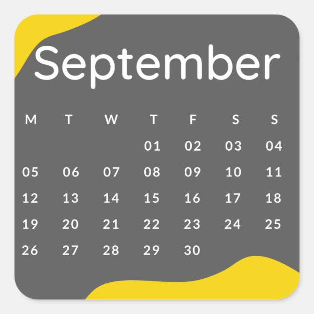 Sticker Carré Pegatinas mes del año - September (S'E) *2022 (Devant)