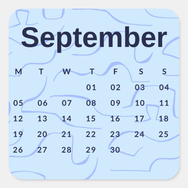 Sticker Carré Pegatinas mes del año - September (S'K) *2022 (Devant)