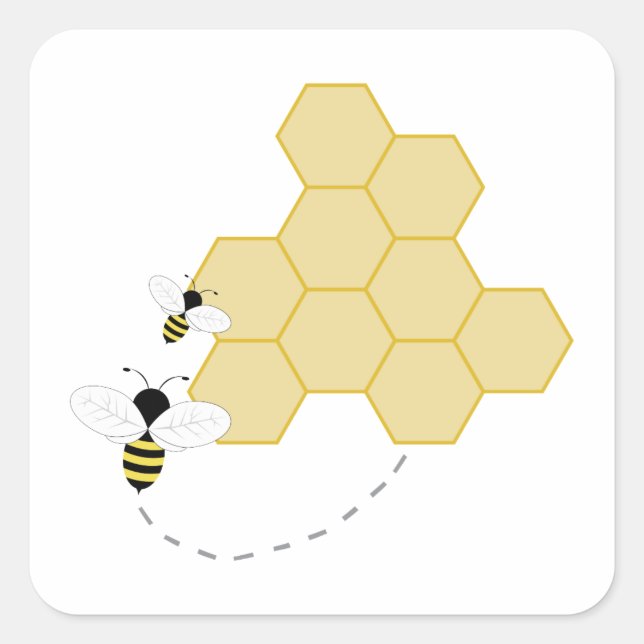 Sticker Carré Peigne (Devant)