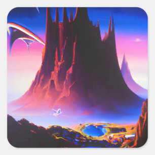 Sticker Carré Peinture à l'huile Dream World