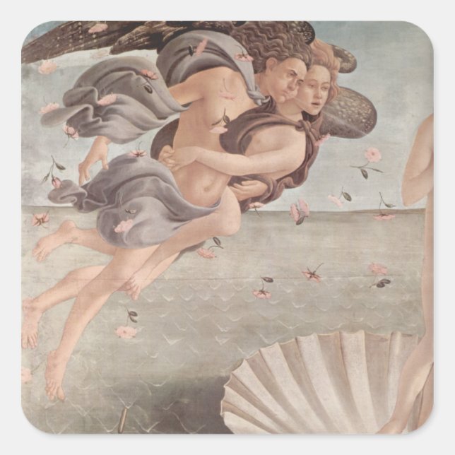 Sticker Carré Peinture Botticelli Renaissance (Devant)