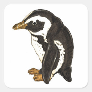 Sticker Carré Penguin par Liesel Bendio Potter