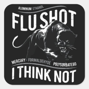 Sticker Carré Penser non à la grippe