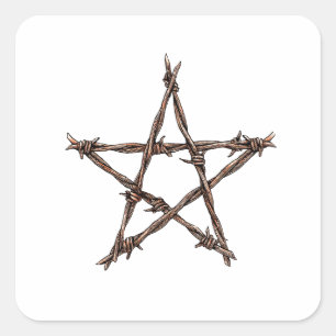Sticker Carré Pentagram of Thorns