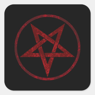 Sticker Carré Pentagram Red Devil