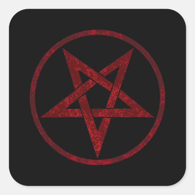 Sticker Carré Pentagram Red Devil (Devant)