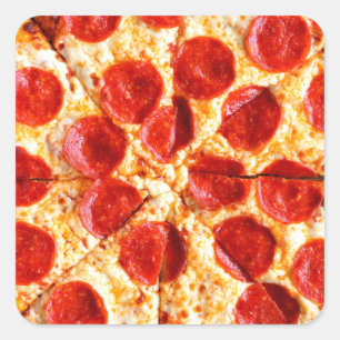 STICKER CARRÉ PEPPERONI PIZZA