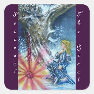 STICKER CARRÉ PERCEVATION ET VISION DU SAINT-GRAIL