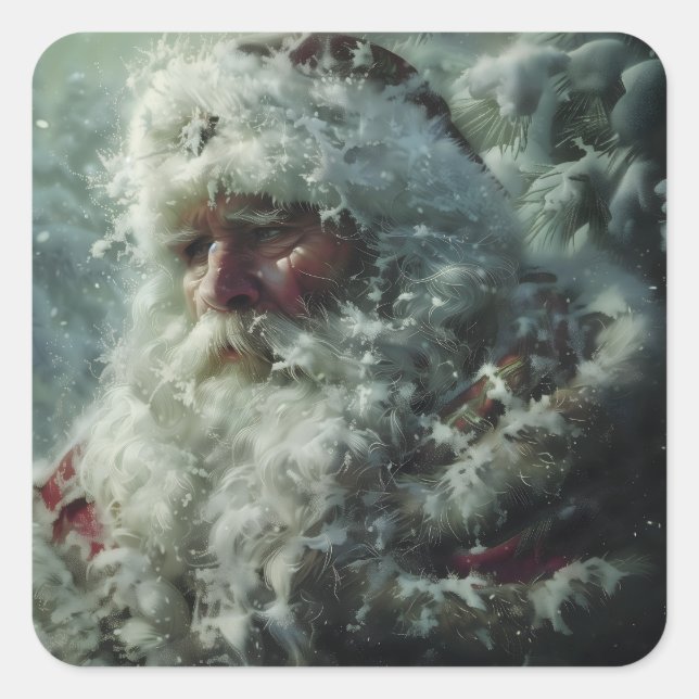 Sticker Carré Père Noël (Devant)