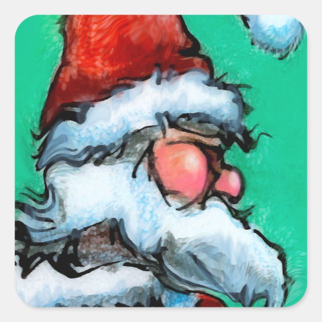 Sticker Carré Père Noël (Devant)