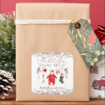 Sticker Carré Père Noël Baby Christmas Baby shower genre neutre<br><div class="desc">Père Noël Baby Christmas Baby shower Genre Neutre Invitation</div>
