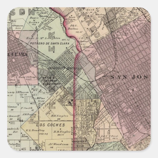 Sticker Carré Père Noël Co 5 (Devant)