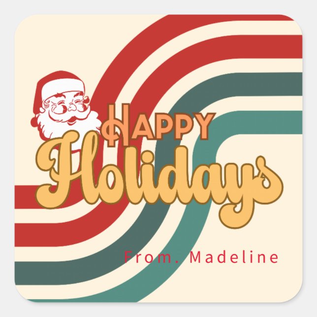 Sticker Carré Père Noël coquin (Devant)