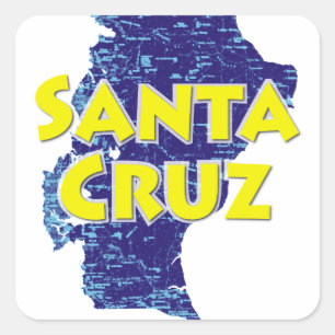 Sticker Carré Père Noël Cruz