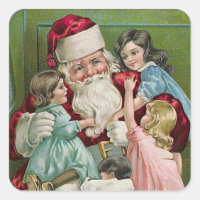 "Père Noël et quatre enfants"