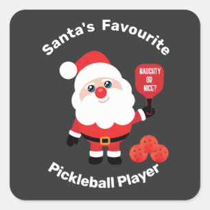 Sticker Carré 🎅 Père Noël Favori Pickleball player