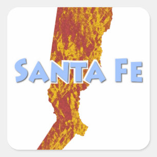 Sticker Carré Père Noël Fe