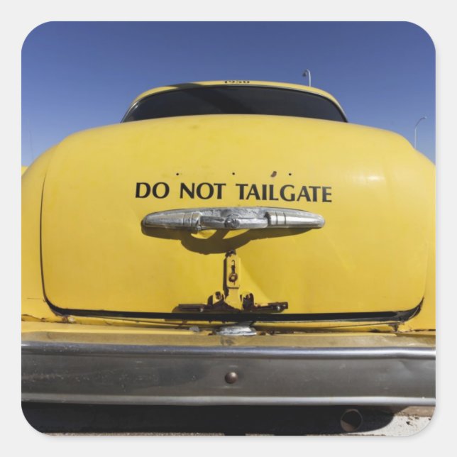 Sticker Carré Père Noël Rosa, Nouveau-Mexique, États-Unis. Vieux (Devant)