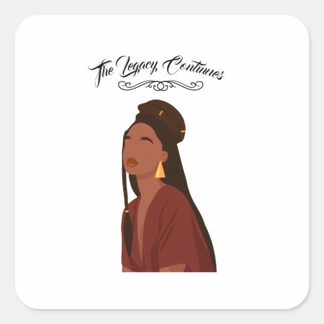 Sticker Carré Perfect for Black History Month 2026 celebration (Devant)