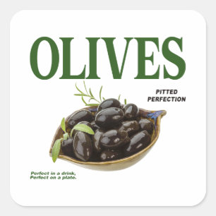 Sticker Carré Perfection des olives dressées