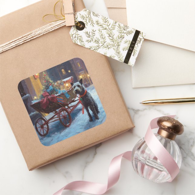 Sticker Carré Période des Fêtes de Noël à Chesapeake (Cadeaux)