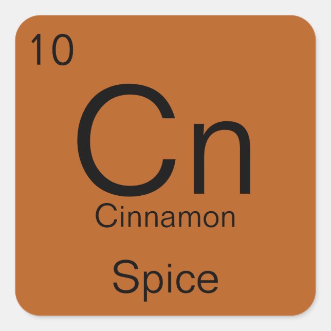Sticker Carré Periodic Table Herb & Spice Label (Devant)