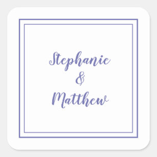 Sticker Carré Périphérique de Merci moderne minimaliste Mariage